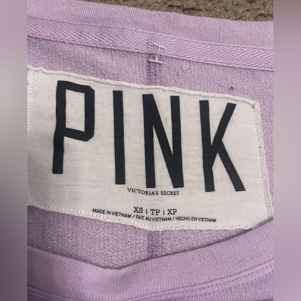 PINK Victoria’s Secret Long Sleeve Crew Neck Shirt Ombre with Rhinestones - Picture 12 of 15
